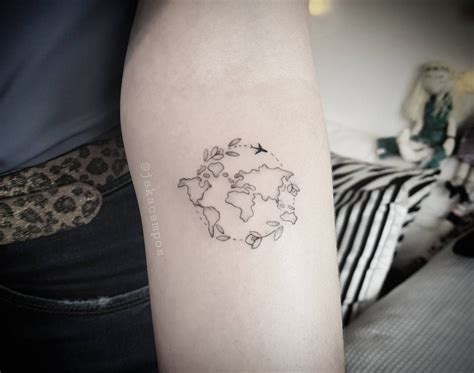 Traveler Wanderlust Tattoo Created And Tattooed By Jessika Campos