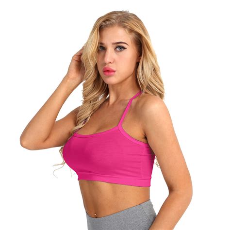 Women Sport Yoga Bra Tank Top Vest Blouse Cami Spaghetti Strap Crop Tops Bralets Ebay