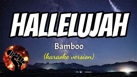 Hallelujah Bamboo Karaoke Version Youtube