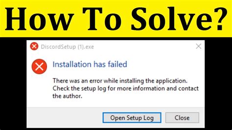 How To Fix Discordsetupexe Installation Has Failed Error Windows 108