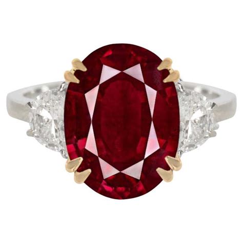 Igi Antwerp Certified 475 Carat Oval Red Ruby Ring For Sale At 1stdibs