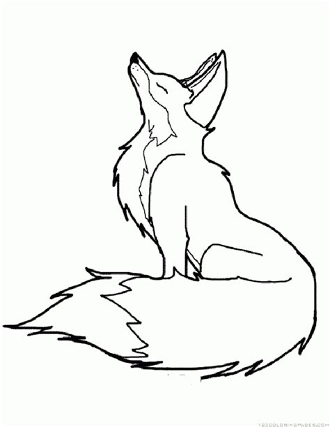 A Fox Howling Coloring Page Free Printable Coloring Pages For Kids