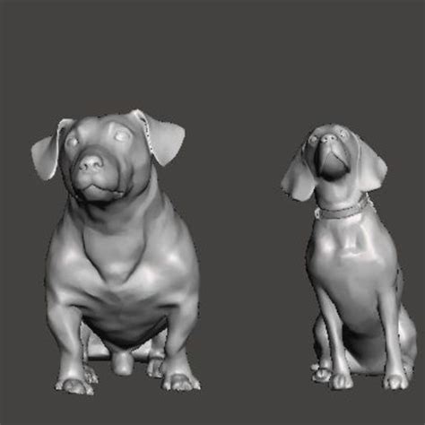 Download Free Stl File Dog Collection • 3d Printing Model ・ Cults