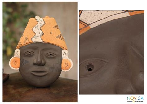 Unique Inca Ceramic Mask Proud Inca Novica