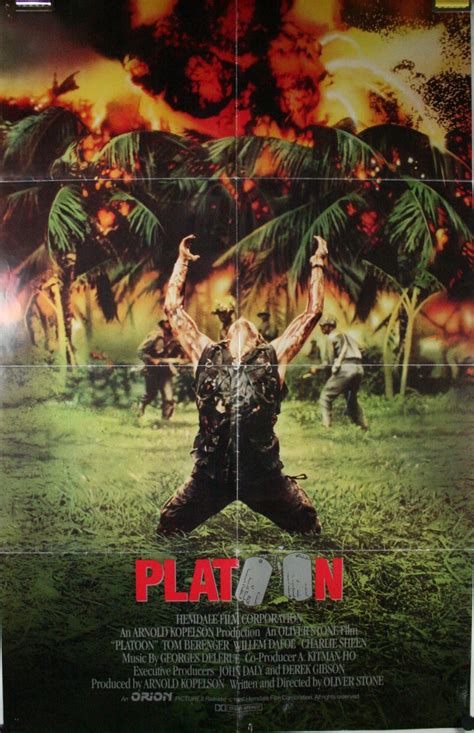 Platoon Original Vintage Vietnam War Movie Poster Original Vintage