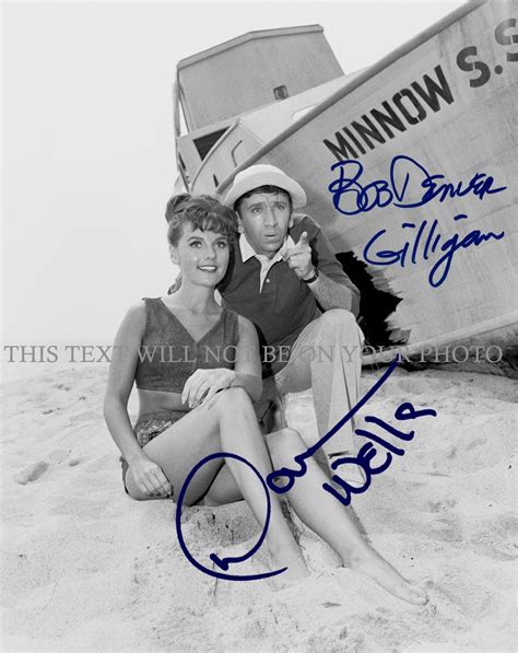 Dawn Wells And Bob Denver Gilligans Island Cast Signed Autograph 8x10