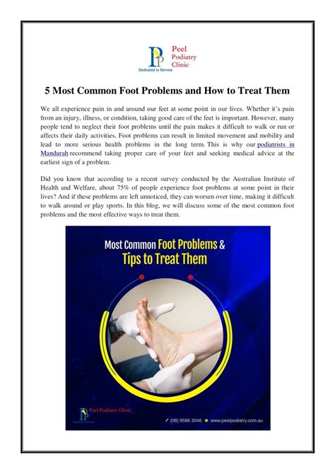 Ppt 5 Most Common Foot Problems And How To Treat Them Powerpoint
