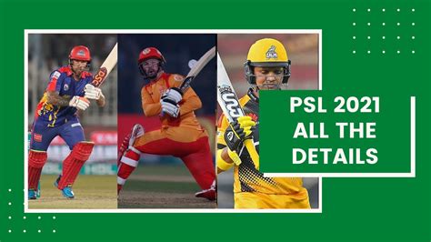 Psl 2021 News All The Latest Updates You Need To Know Pakistan Super League 2021 Youtube
