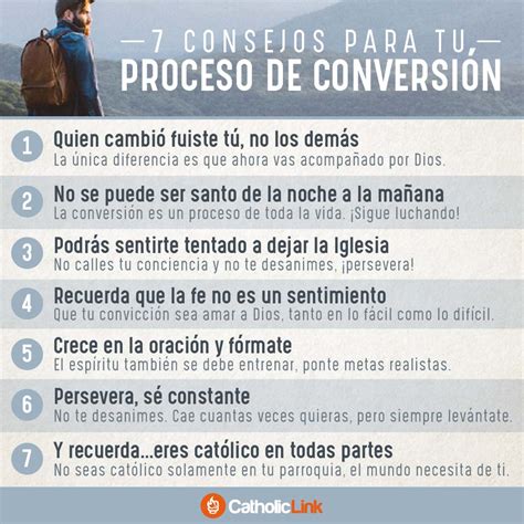 Infografía 7 Consejos Para Tu Proceso De Conversión Catholic Link