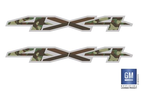 Chevy Silverado Rst Camoflouge Ltz Lt Z71 4x4 Bed Side Decal Stickers