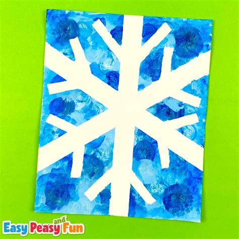 Tape Resist Snowflake Art For Kids Easy Peasy And Fun
