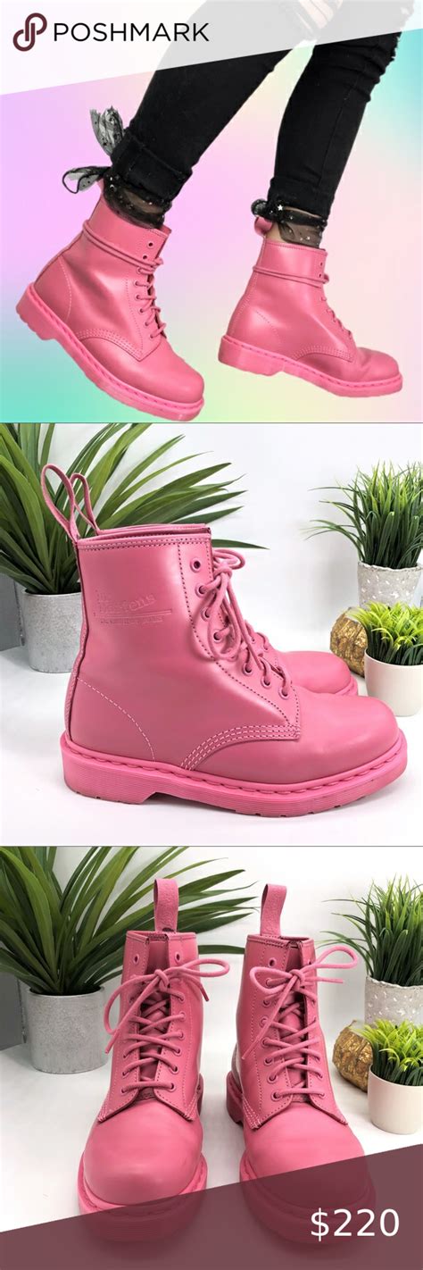 Doc Martens Monochromatic Pink Combat Boots Rare Doc Martens