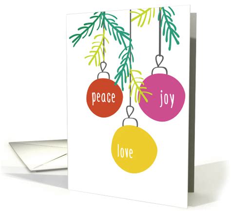 Peace Joy And Love Christmas Card 1341800