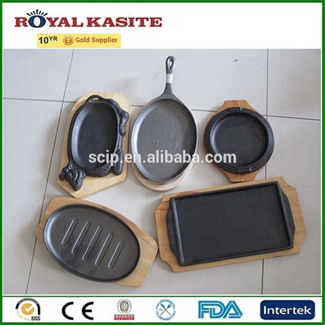 Wholesale Different Shape Cast Iron Sizzling Platecast Iron Steak