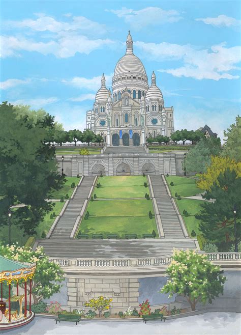 No14 Sacre Coeur Paris Illustration By Jonathan Chapman Paris
