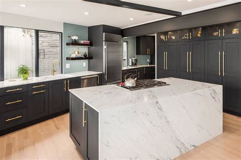 Seattle custom cabinets | for over 35 years, seattle custom cabinets have been designing, building and creating custom cabinetry in the heart of seattle. Contemporary Kitchen with White & Navy Cabinets ...