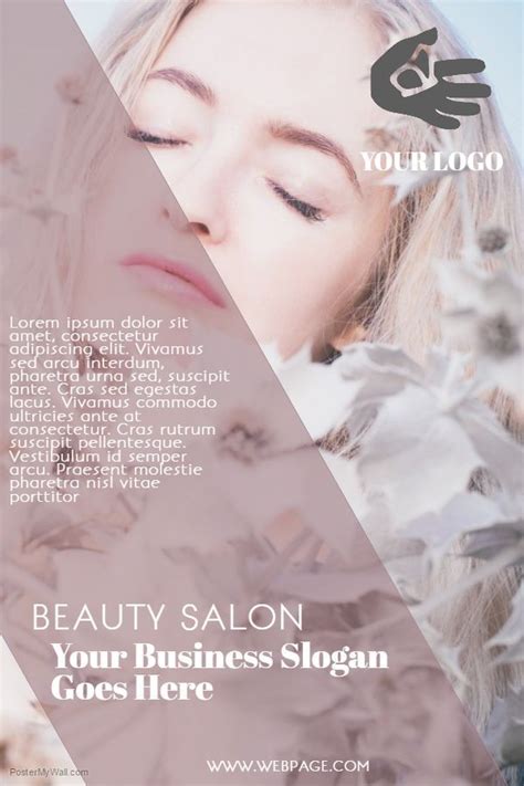 Beauty Salon Flyer Template Slogan. | Beauty salon posters, Beauty posters, Beauty salon