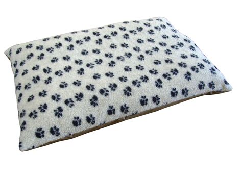 Fleece Dog Bed Cushion With Waterproof Base Cream Paws Pet N Home
