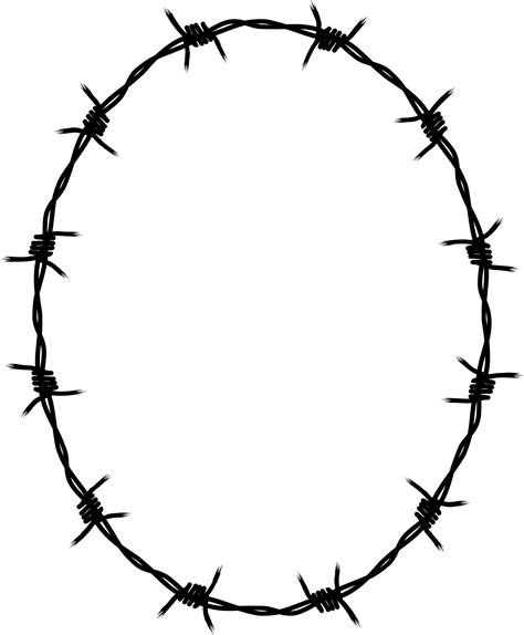 Circle clipart barbed wire, Circle barbed wire Transparent FREE for