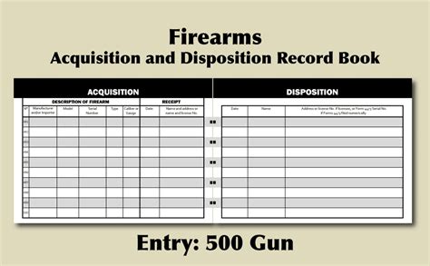 Firearms Acquisition And Disposition Record Book Atf
