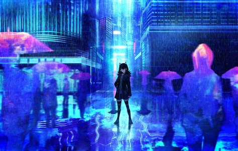 Rainy City Anime Wallpapers Top Free Rainy City Anime Backgrounds
