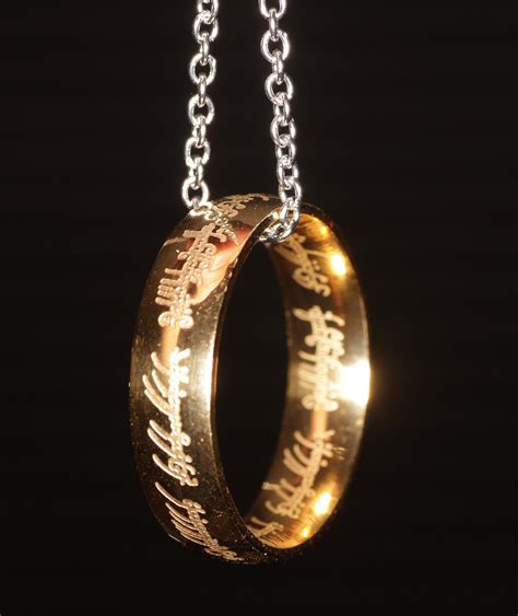 Lord Of The Ring One Ring With Chain And T Box Hobbit Quality