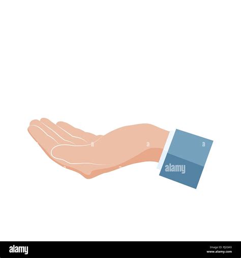 Hand Icon Human Hand Palm Up Vector Illustration Stock Vector Image