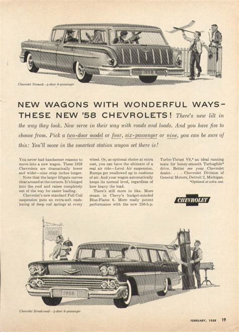 Chevrolet Nomad Brookwood Station Wagons New Wagons Ad 1958