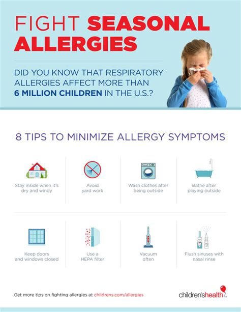Fight Seasonal Allergies In Kids Infographics Race