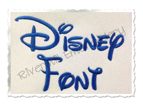 Walt Disney Machine Embroidery Font Rivermill Embroidery