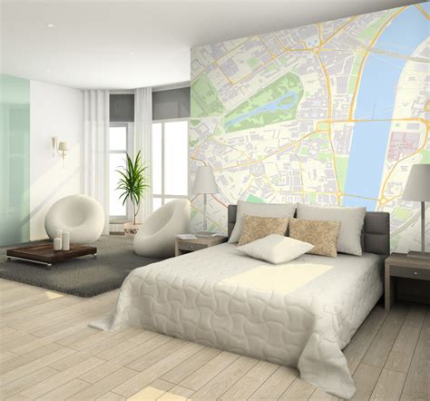 Bedroom wallpapers are perfect, because of the soft finish with which they create a cozy, warm and comfortable space where you want to stay. Custom Postcode wallpaper - Contemporary - Bedroom ...