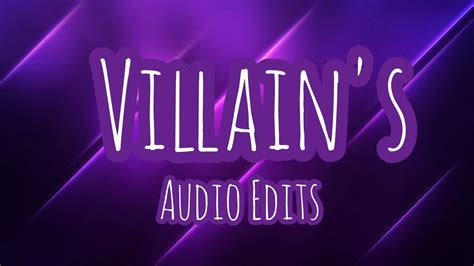 Edit Audios That Make You Feel Like Villain 😈 Youtube