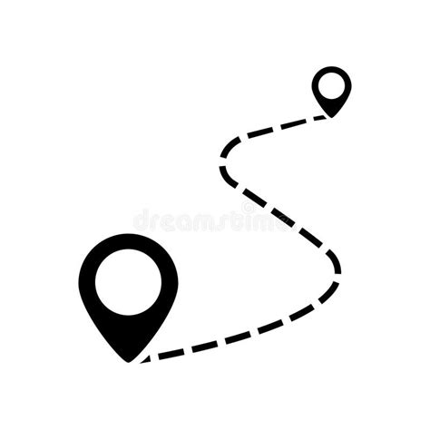 Route Location Symbol Vector Isolated Icon Concept Of Path Road