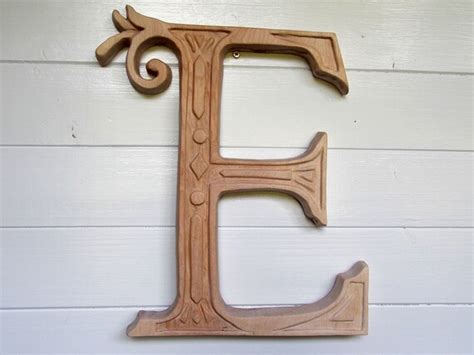 Wooden Letter E Personalized Initial Wooden Letter Wall