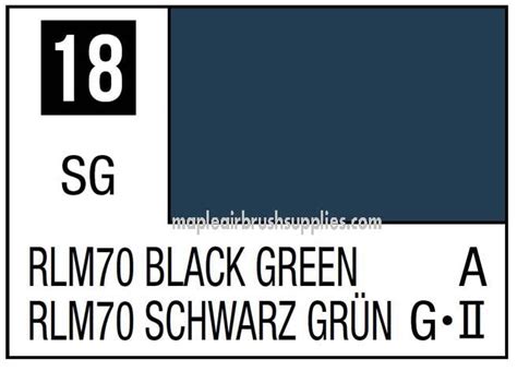 Mr Hobby Mr Color 18 Rlm70 Black Green 10ml — Maple Airbrush Supplies