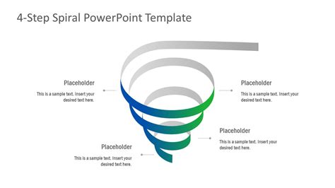 4 Steps Spiral Diagram Powerpoint Slidemodel