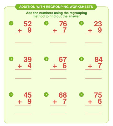 Addition With Regrouping Worksheets Download Free Printables For Kids