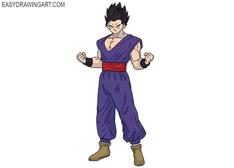 How To Draw Gohan Easy Drawing Art