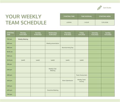 Daily Work Schedule Format Printable Templates Free