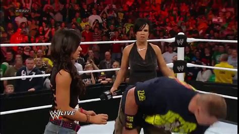 John Cena And Aj Lee Kiss Wwe Raw Video Dailymotion