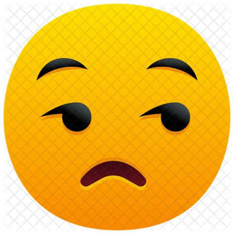 Unamused Face Emoji Icon Download In Flat Style