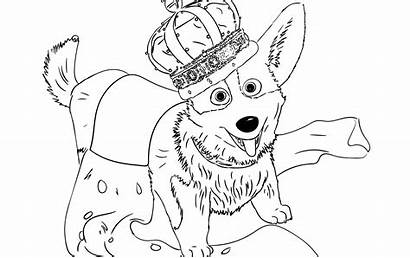 Coloring Pages Corgi Dog Queen Queens Lol