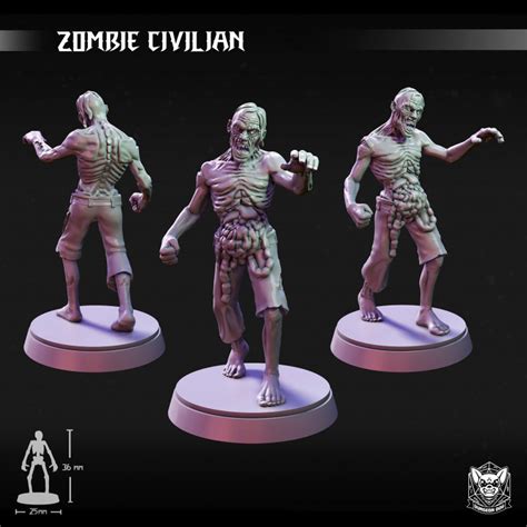 3d Printable Zombie Civilian 02 By Dungeon Dog