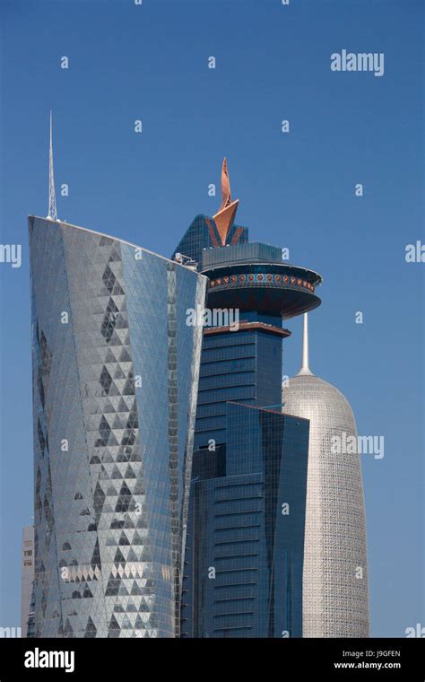 Qatar Doha City Al Bidda Tower World Trade Center And Burj Katar S