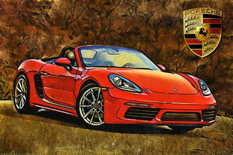 Porsche 718 Boxster Sport Car Poster My Hot Posters