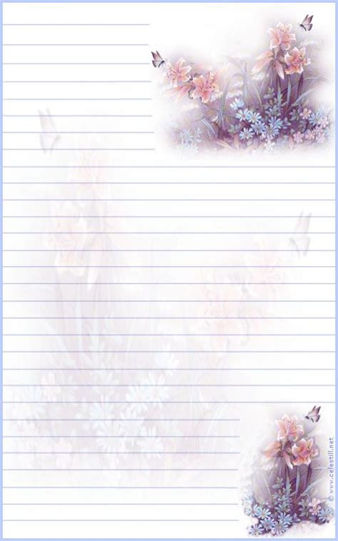 Papier à lettre à imprimer. Papier à lettre à imprimer Fleurs | Papier à lettres, Papier à lettre, Lettre a