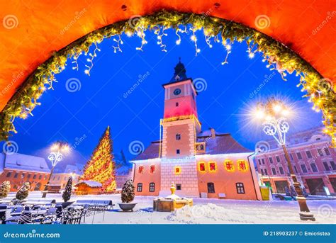 Brasov Romania Christmas Market In Transylvania Stock Image Image