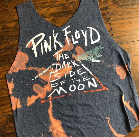 Pink Floyd Dark Side Of The Moon Acid Washed Cropped Muscle Tank Top