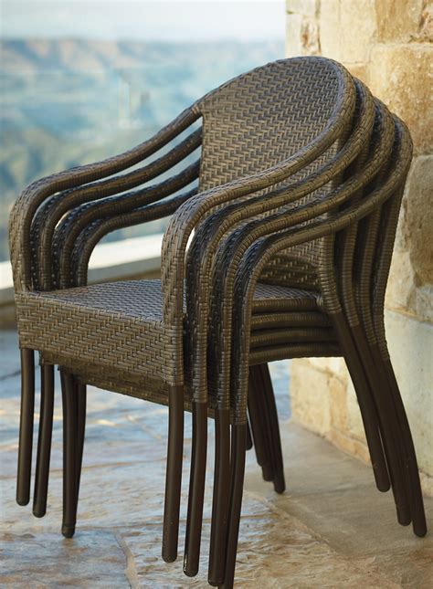 Cafe Curved Back Stacking Chairs Set Of Four Frontgate Stacking