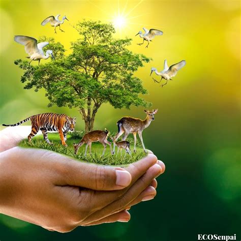 Environment Concept Art Eco Friendly Living With All Animal Species Go